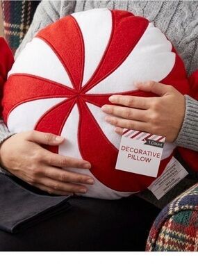 Christmas Peppermint-Shaped Pillow-Felt with Terry Stitching from Wondershop™.